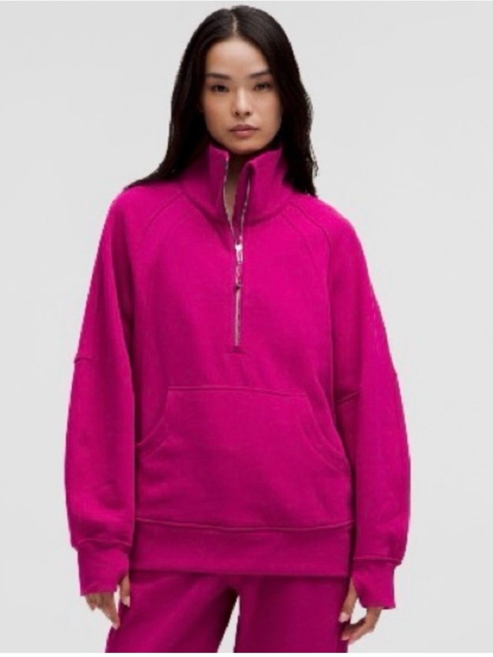 Lululemon Scuba Oversized Funnel Neck Half Zip XS/S Ripened Raspberry
